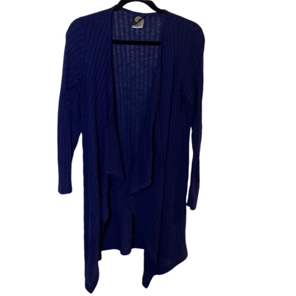 Bobeau Blue Knit Cardigan Lightweight Open-front Cardigan Sweater. Size S.